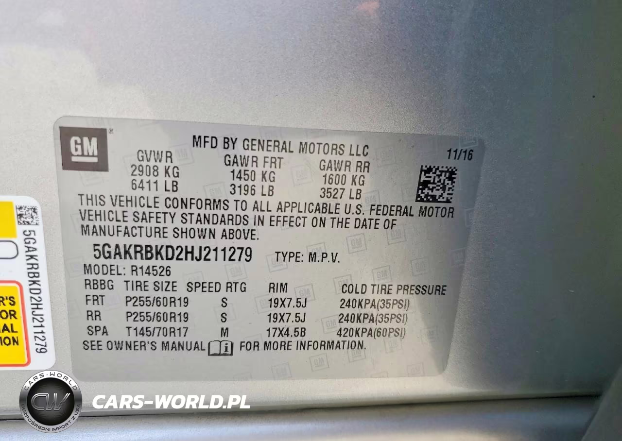 2017 Buick Enclave VIN:5GAKRBKD2HJ211279 - 13