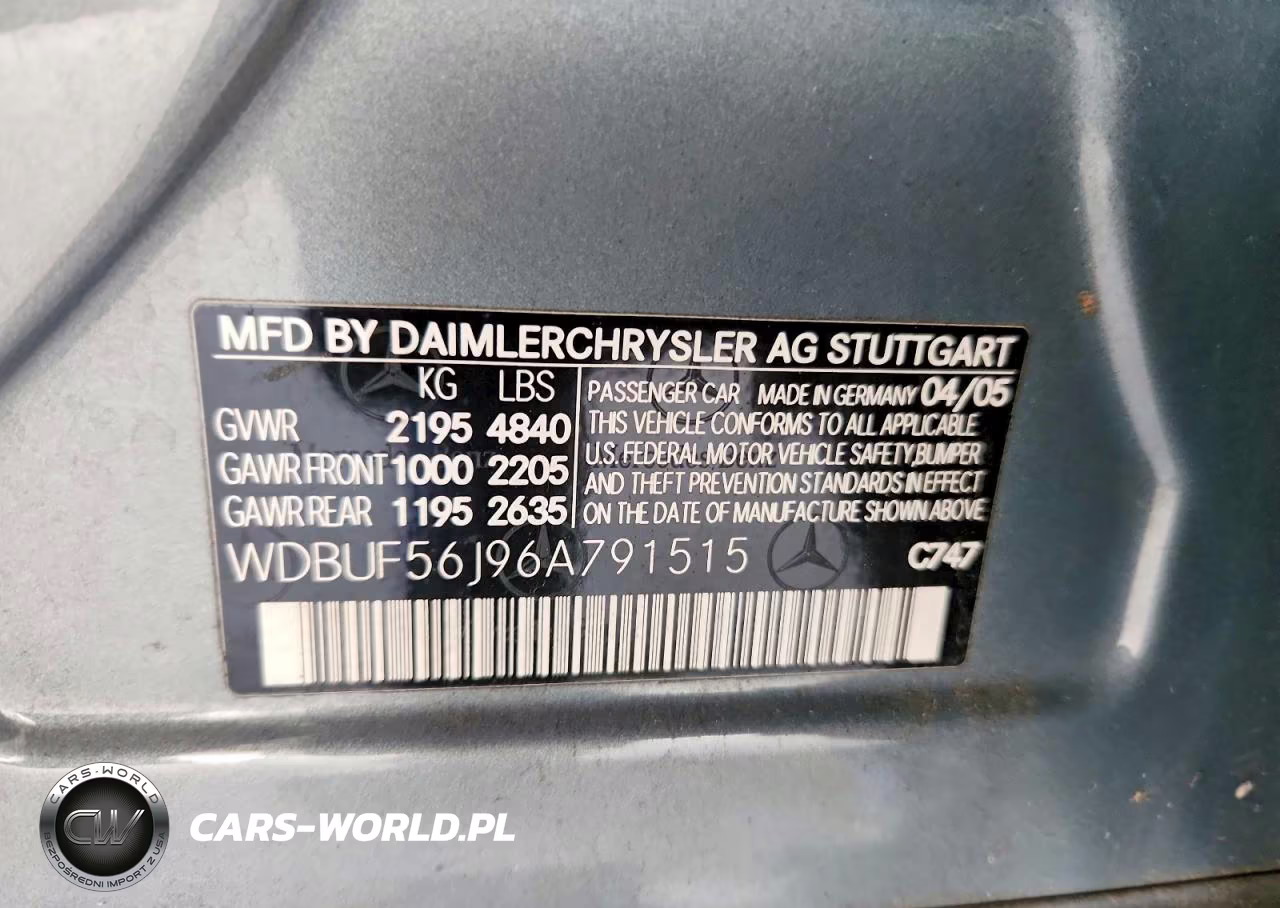 2006 Mercedes-Benz E 350 VIN:WDBUF56J96A791515 - 12