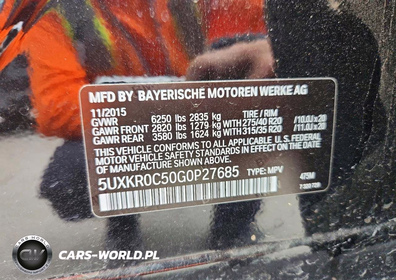 2016 BMW X5 xDrive35I VIN:5UXKR0C50G0P27685 - 14
