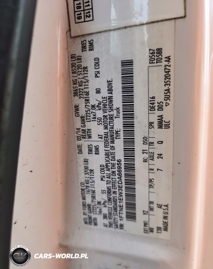 2014 Ford Econoline E150 Van VIN:1FTNE1EW3EDA66956 - 13