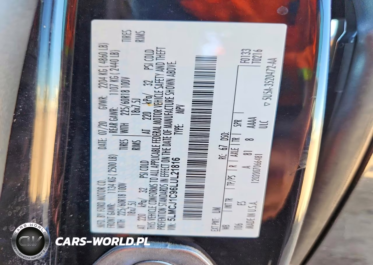 2020 Lincoln Corsair VIN:5LMCJ1C96LUL21816 - 13