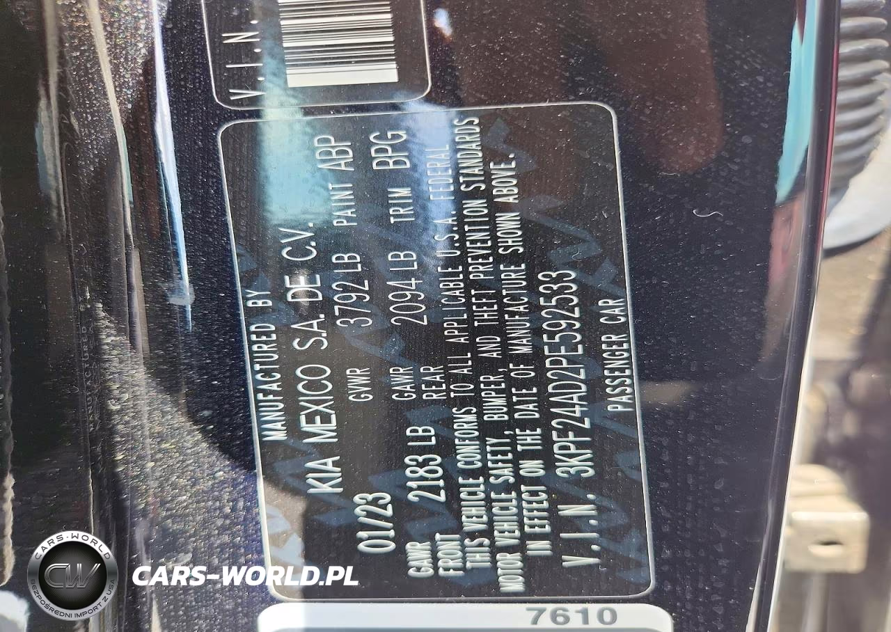 2023 Kia Forte Lxs VIN:3KPF24AD2PE592533 - 12