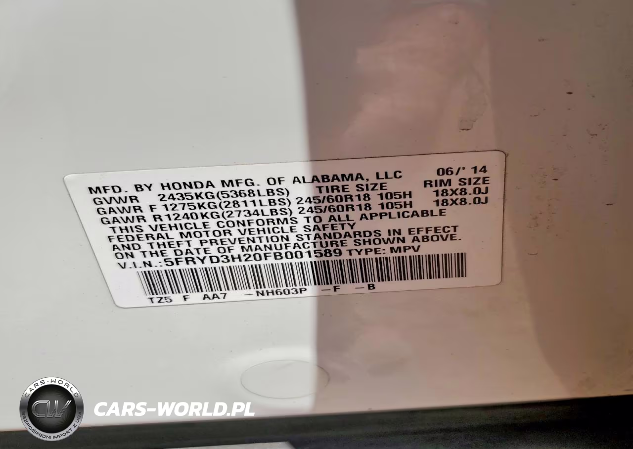 2015 Acura Mdx VIN:5FRYD3H20FB001589 - 13