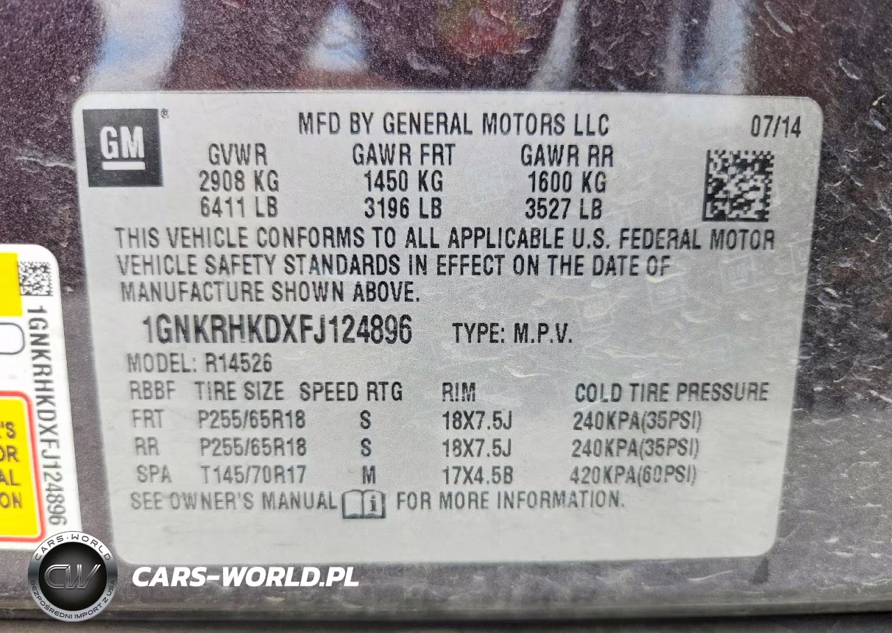 2015 Chevrolet Traverse Lt VIN:1GNKRHKDXFJ124896 - 13