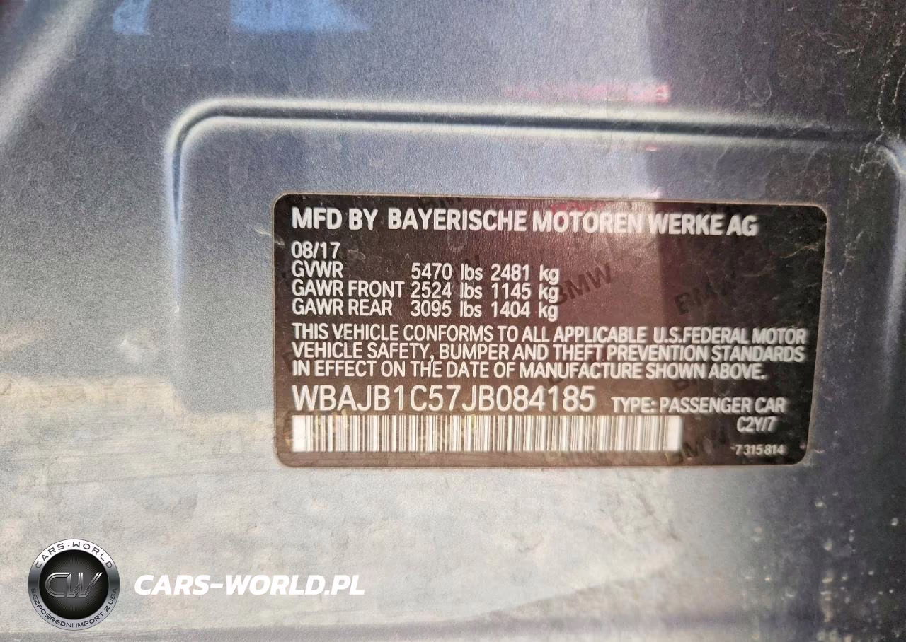 2018 BMW 530Xe VIN:WBAJB1C57JB084185 - 12