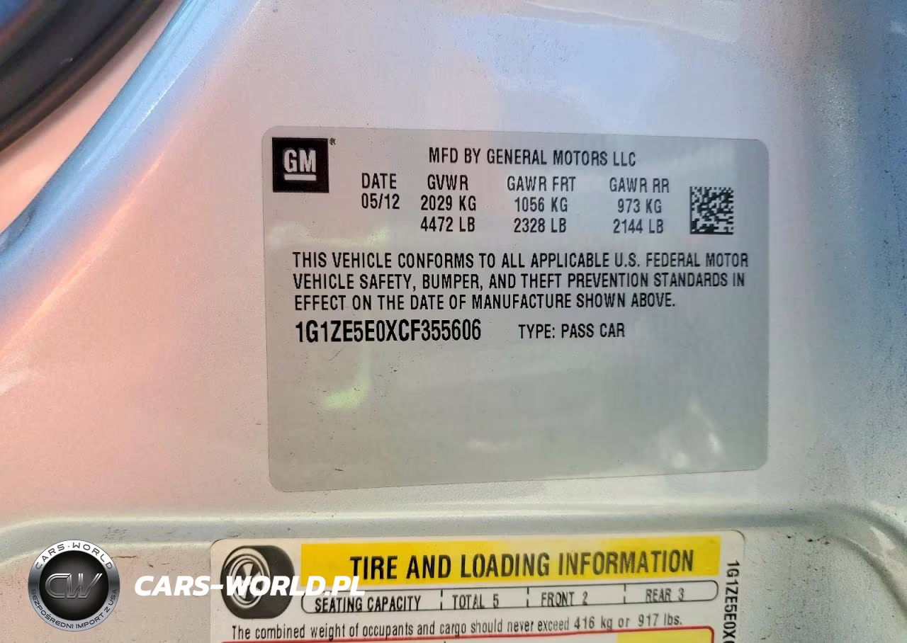 2012 Chevrolet Malibu Ltz VIN:1G1ZE5E0XCF355606 - 12