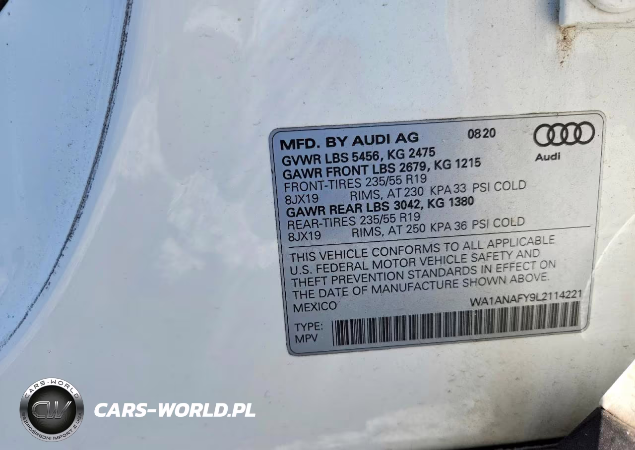 2020 Audi Q5 Premium VIN:WA1ANAFY9L2114221 - 13