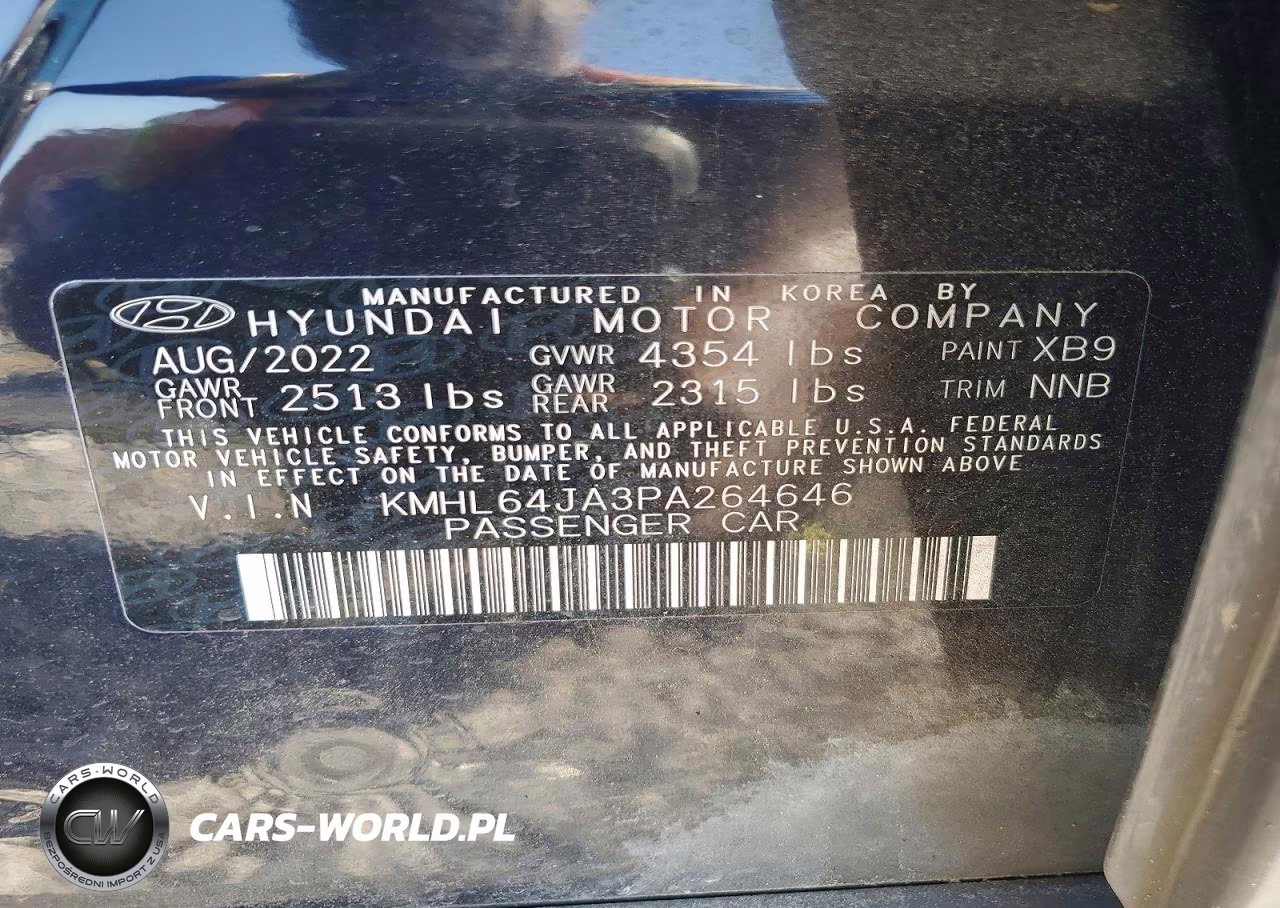 2023 Hyundai Sonata Sel VIN:KMHL64JA3PA264646 - 12