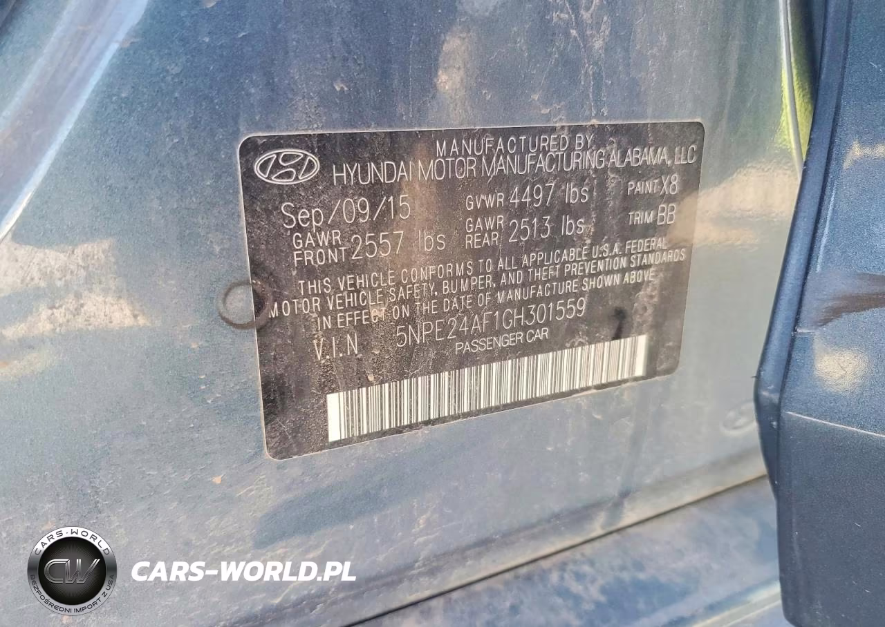 2016 Hyundai Sonata Se VIN:5NPE24AF1GH301559 - 12