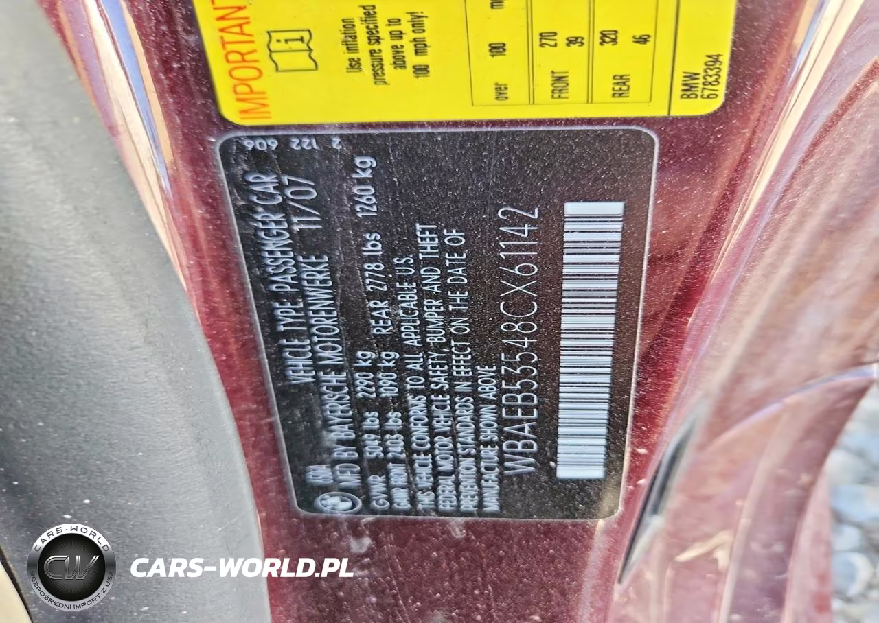 2008 BMW 650 I VIN:WBAEB53548CX61142 - 12