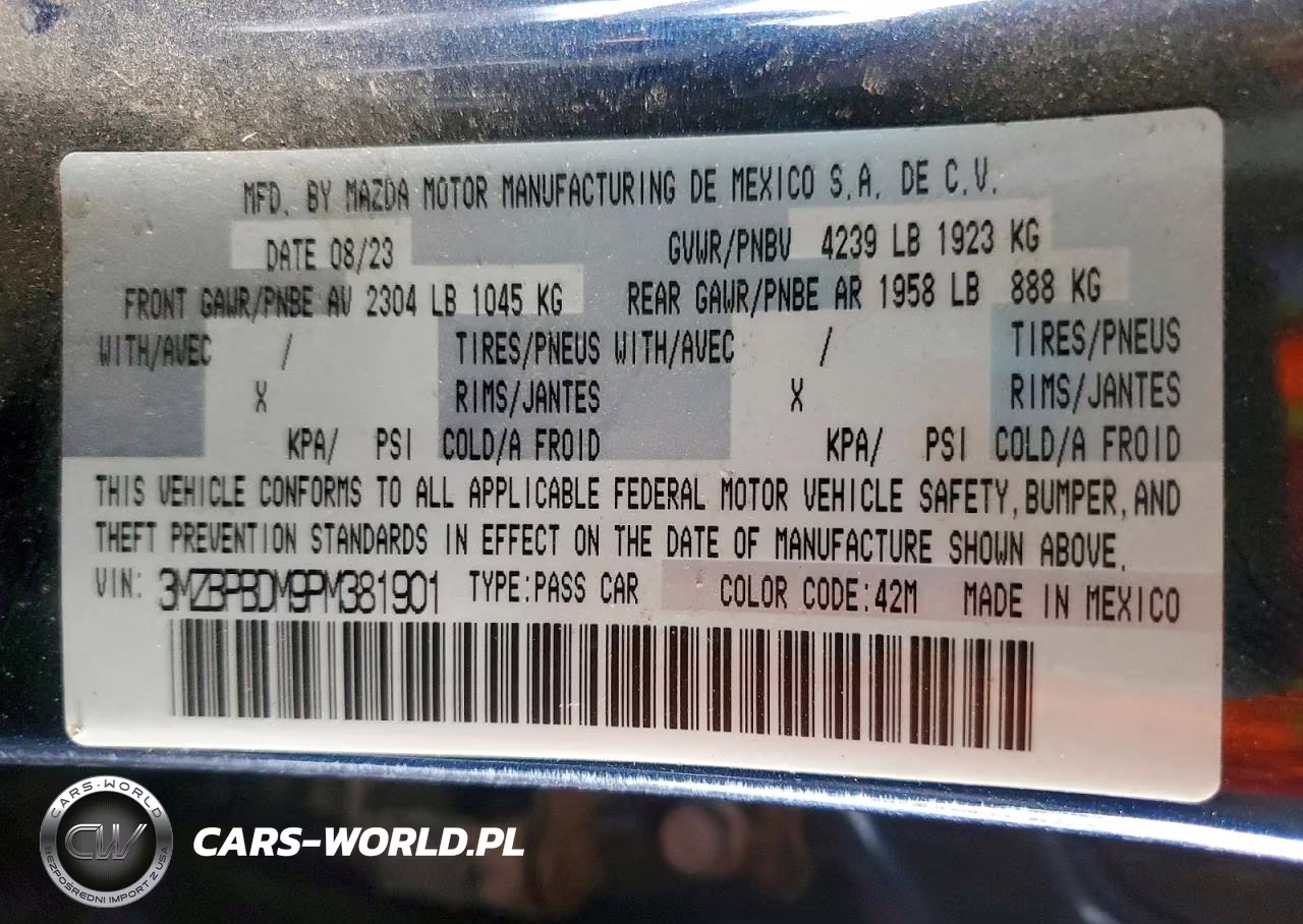 2023 Mazda 3 Premium VIN:3MZBPBDM9PM381901 - 12