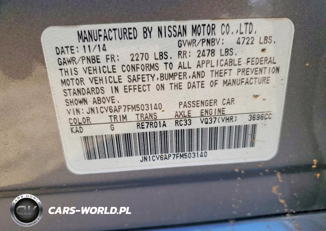 2015 Infiniti Q40 Base VIN:JN1CV6AP7FM503140 - 12