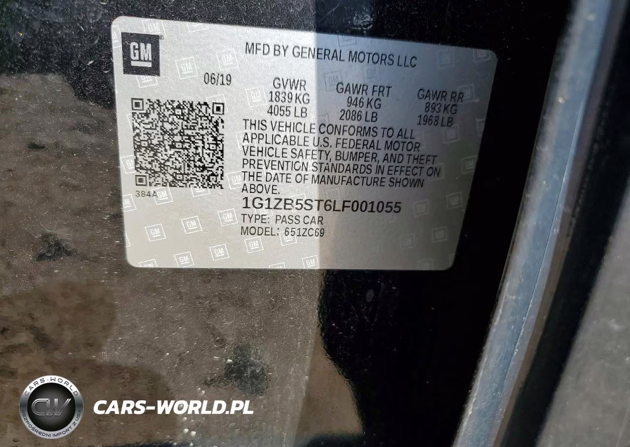 2020 Chevrolet Malibu Ls VIN:1G1ZB5ST6LF001055 - 12