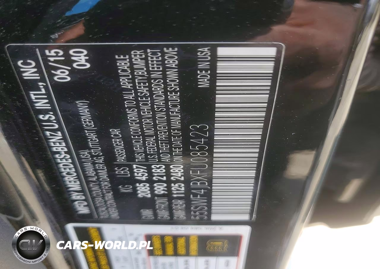 2015 Mercedes-Benz C 300 VIN:55SWF4JBXFU085423 - 12
