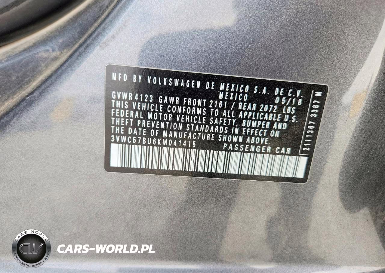 2019 Volkswagen Jetta S VIN:3VWC57BU6KM041415 - 13
