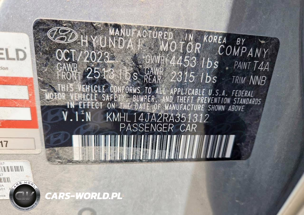 2024 Hyundai Sonata Sel VIN:KMHL14JA2RA351312 - 13