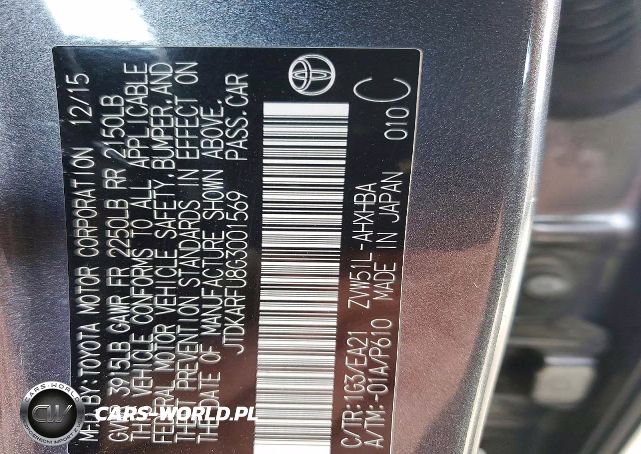 2016 Toyota Prius Three Touring VIN:JTDKARFU8G3001569 - 12