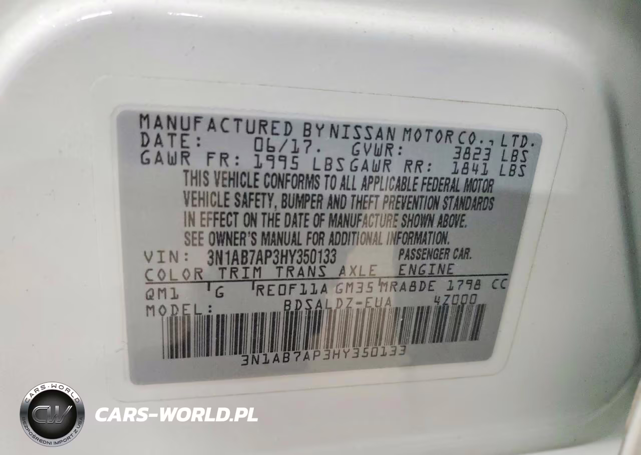 2017 Nissan Sentra Sv VIN:3N1AB7AP3HY350133 - 12