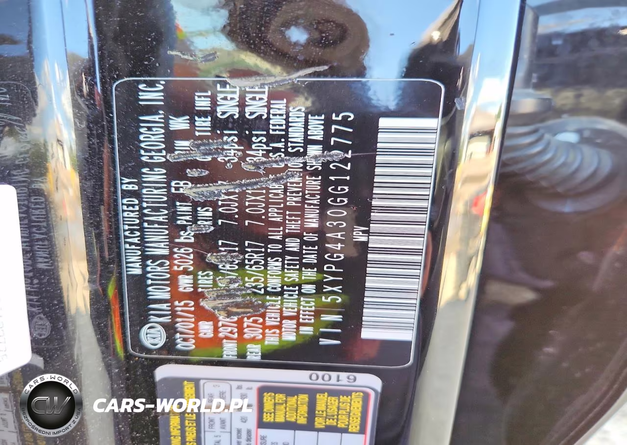2016 Kia Sorento L VIN:5XYPG4A30GG122775 - 12