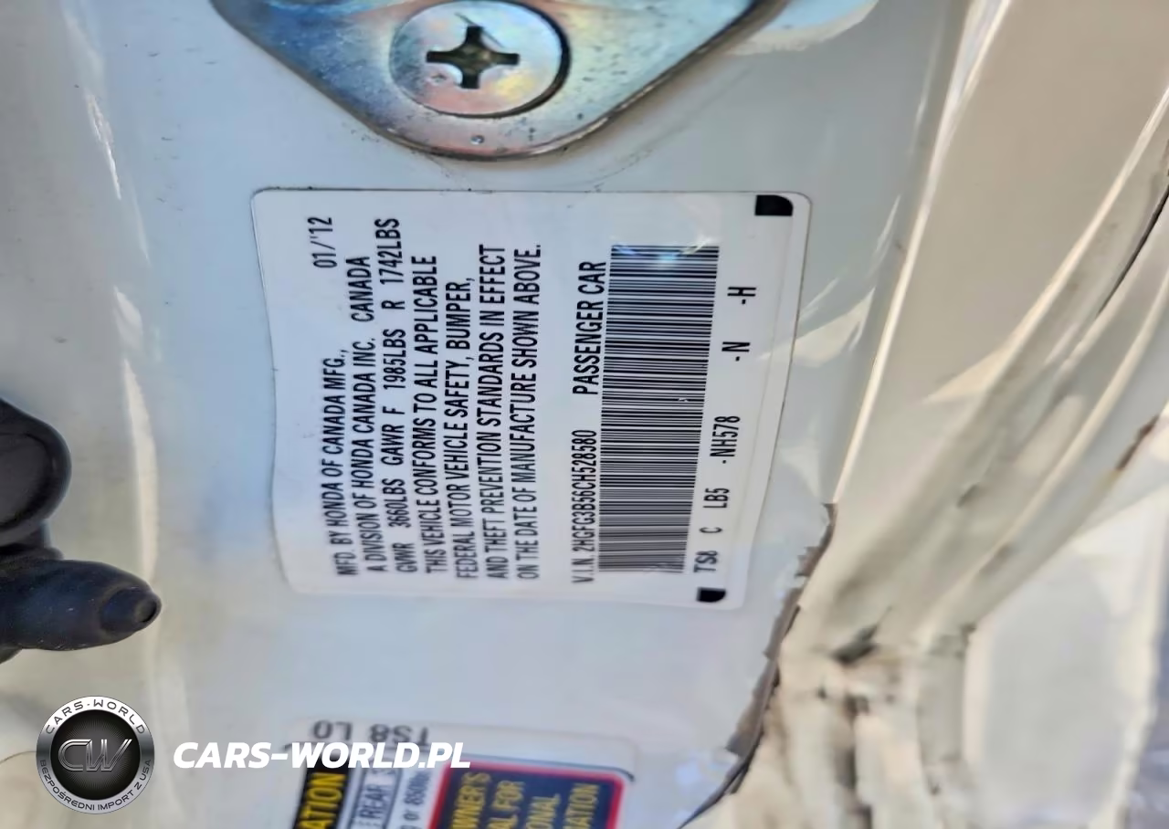 2012 Honda Civic Lx VIN:2HGFG3B56CH528580 - 12