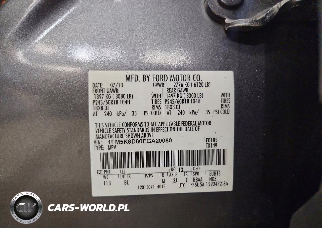 2014 Ford Explorer Xlt VIN:1FM5K8D80EGA20080 - 13