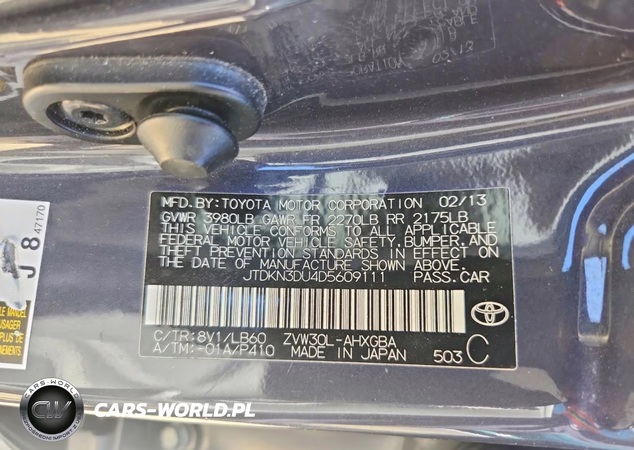 2013 Toyota Prius Four VIN:JTDKN3DU4D5609111 - 12