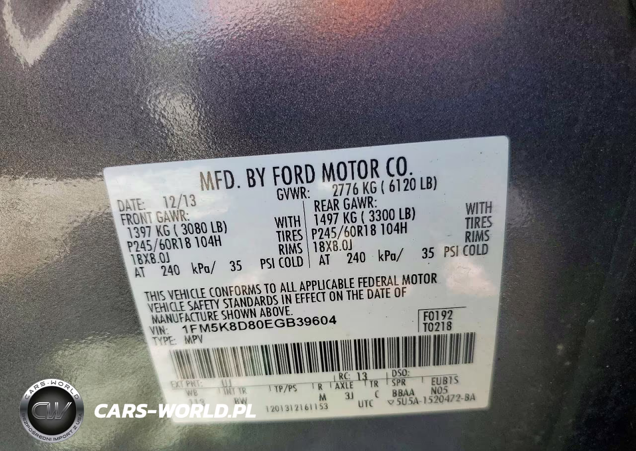 2014 Ford Explorer Xlt VIN:1FM5K8D80EGB39604 - 13