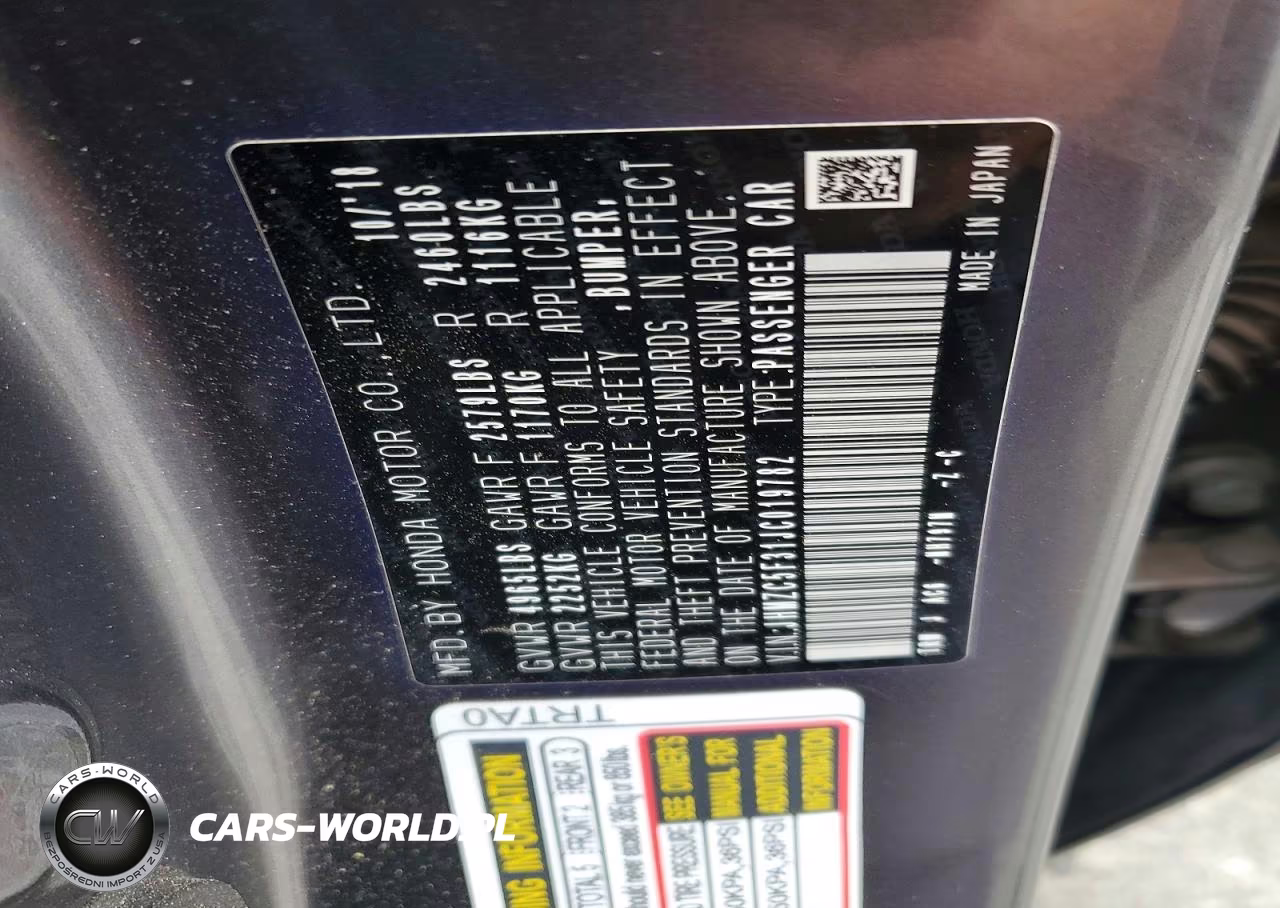 2018 Honda Clarity Touring VIN:JHMZC5F31JC019782 - 13
