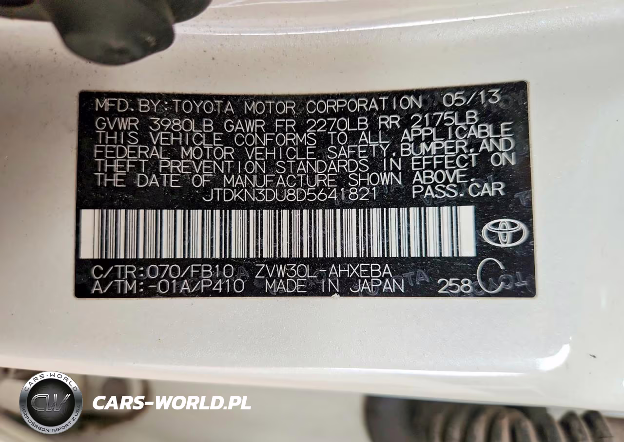2013 Toyota Prius Three VIN:JTDKN3DU8D5641821 - 12