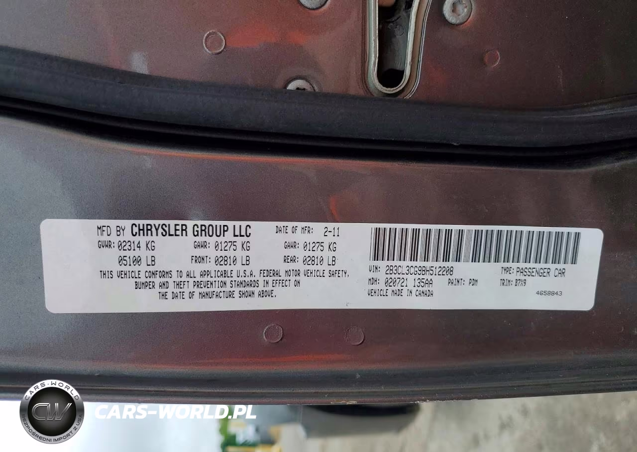 2011 Dodge Charger VIN:2B3CL3CG9BH512208 - 12