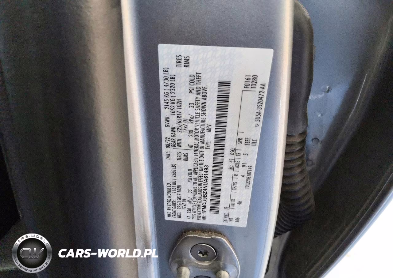 2022 Ford Escape Se VIN:1FMCU9BZ4NUA61493 - 14