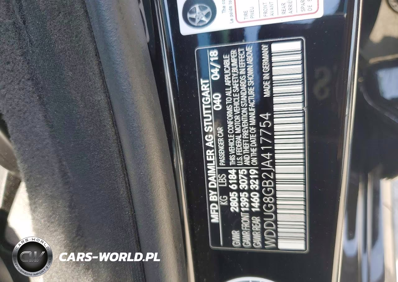 2018 Mercedes-Benz S 560 4Matic VIN:WDDUG8GB2JA417754 - 13