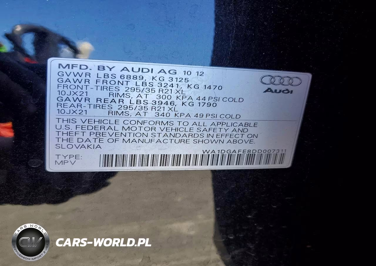 2013 Audi Q7 Prestige VIN:WA1DGAFE8DD007311 - 14