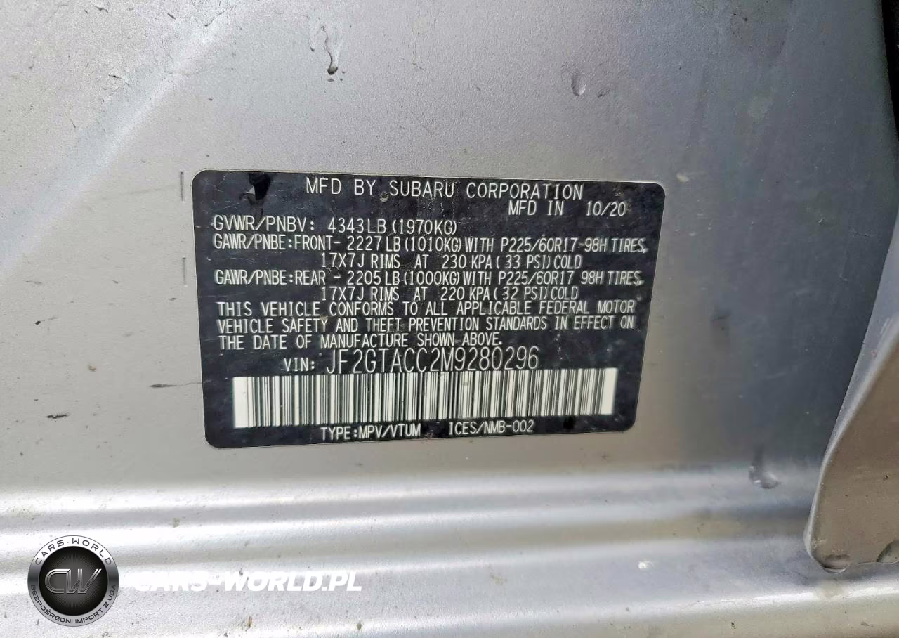2021 Subaru Crosstrek Premium VIN:JF2GTACC2M9280296 - 13