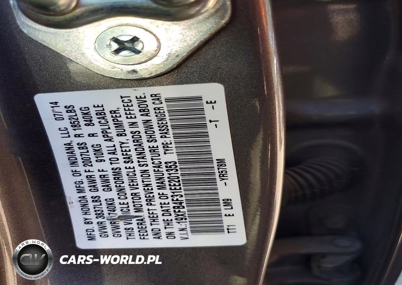 2014 Honda Civic Hybrid L VIN:19XFB4F31EE201353 - 12
