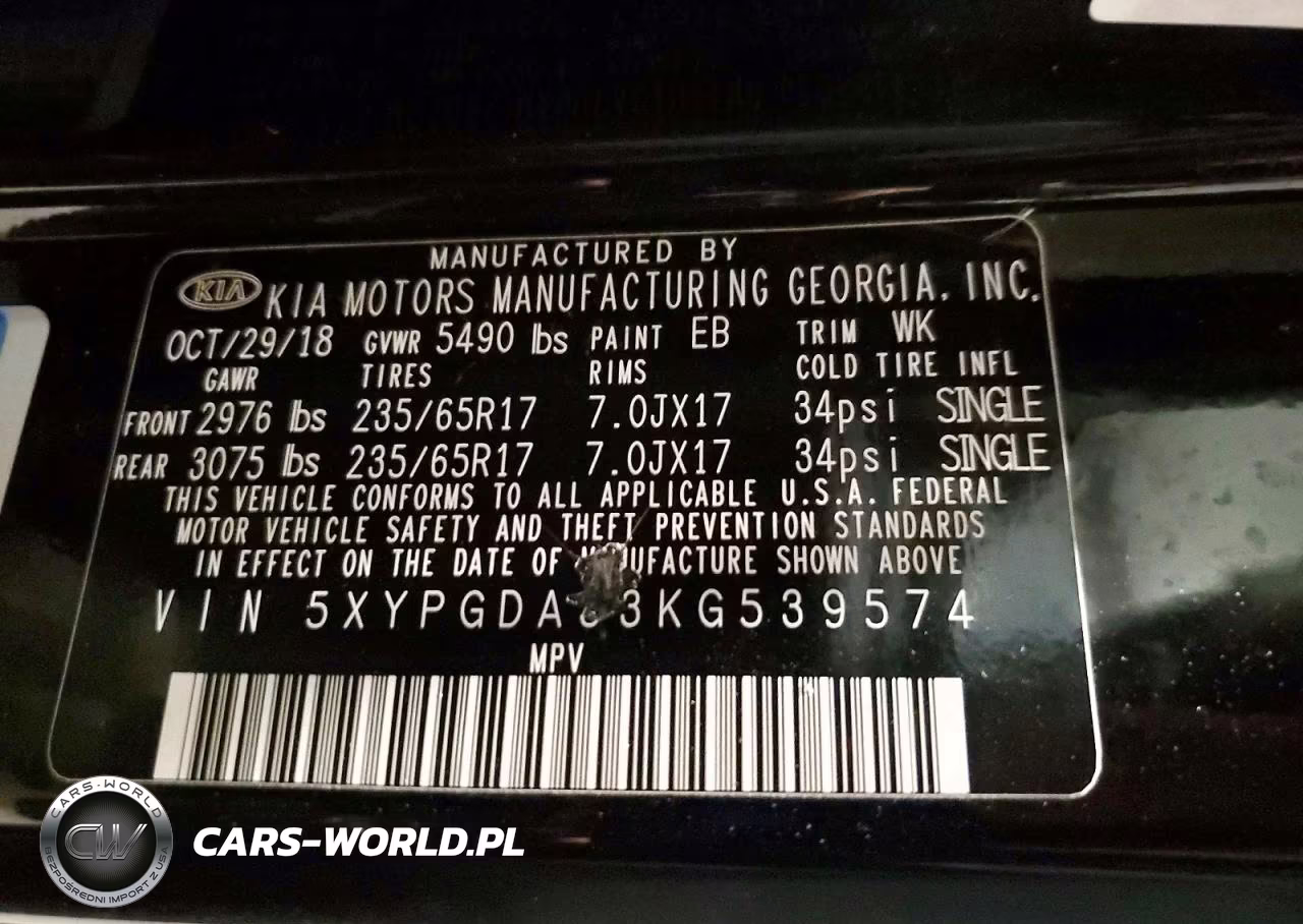 2019 Kia Sorento Lx VIN:5XYPGDA33KG539574 - 13