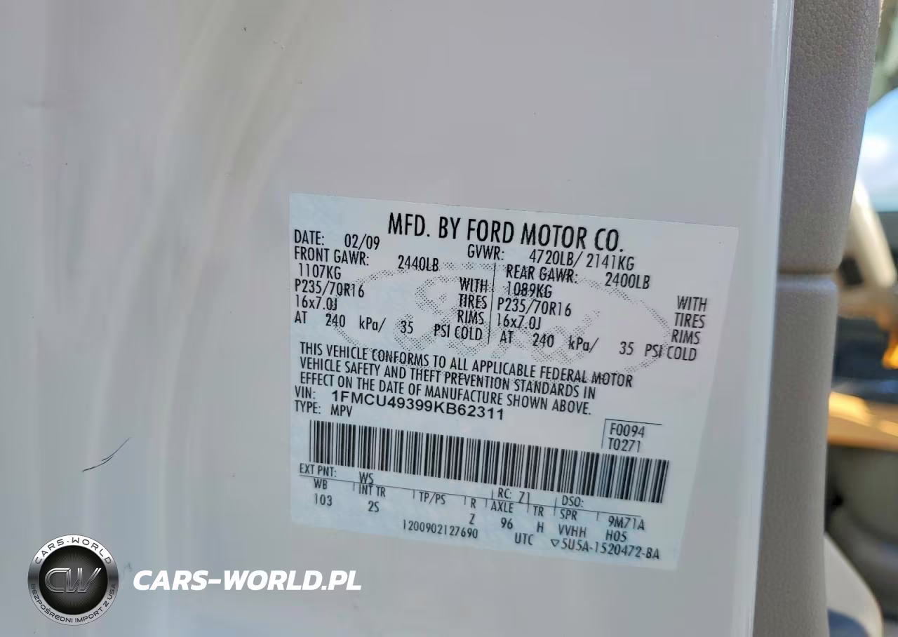 2009 Ford Escape Hybrid VIN:1FMCU49399KB62311 - 14