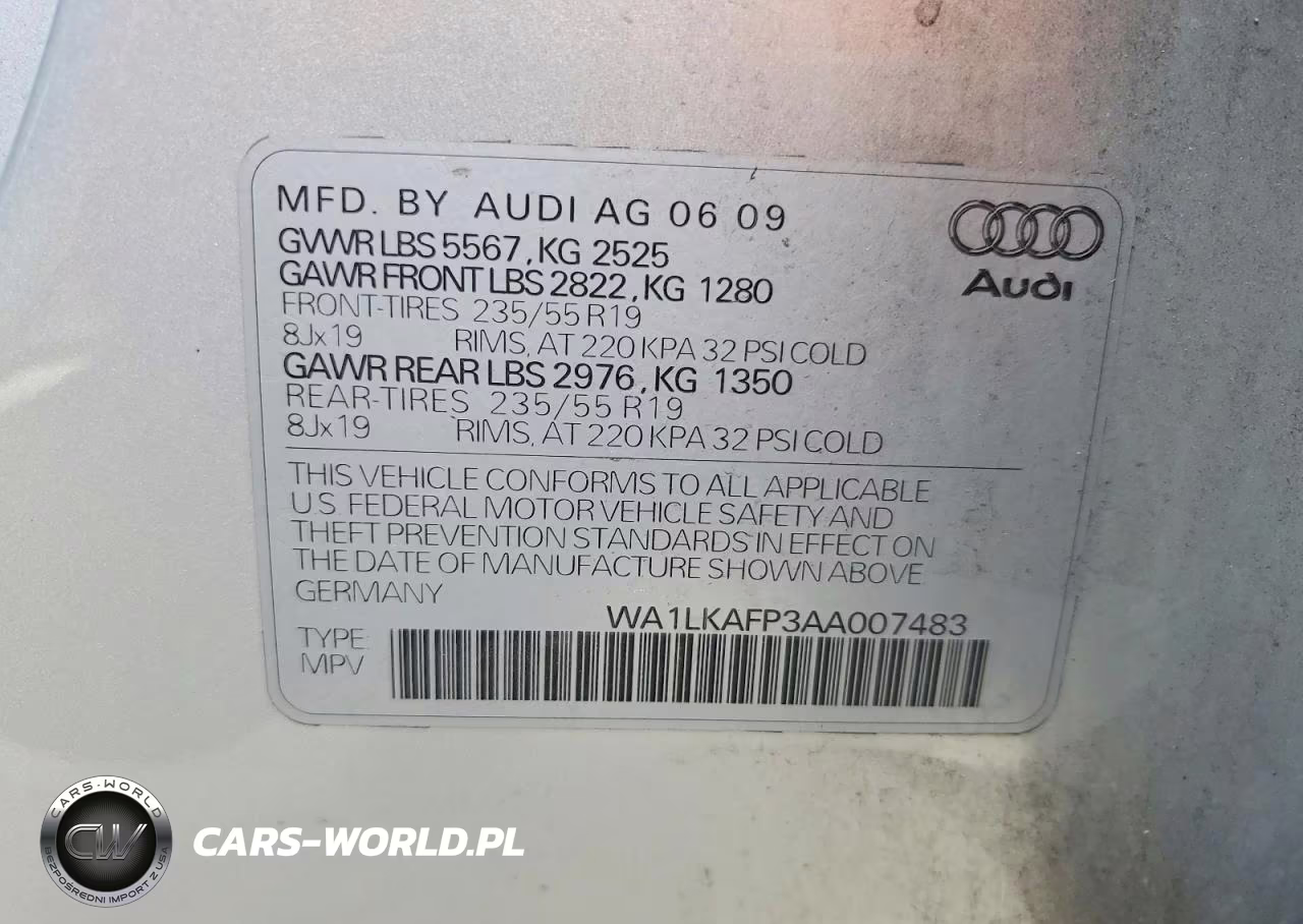 2010 Audi Q5 Premium Plus VIN:WA1LKAFP3AA007483 - 13