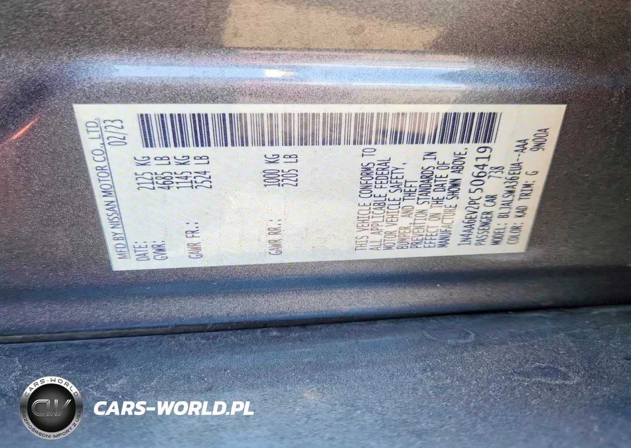 2023 Nissan Maxima Sr VIN:1N4AA6EV2PC506419 - 13