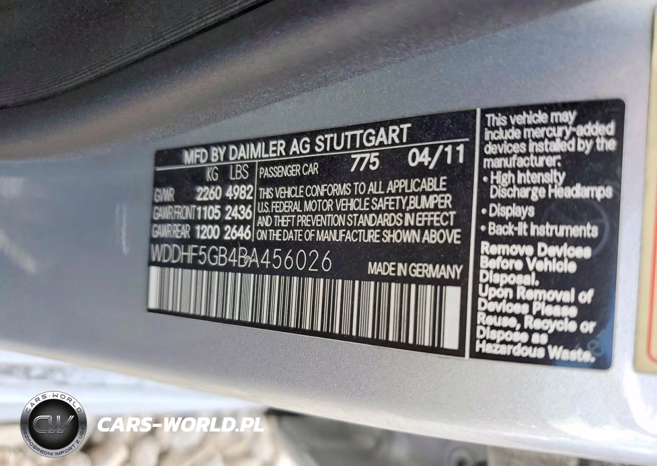 2011 Mercedes-Benz E 350 VIN:WDDHF5GB4BA456026 - 12