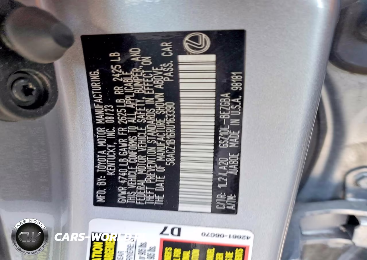 2024 Lexus Es 350 Base VIN:58ACZ1B16RU163390 - 12
