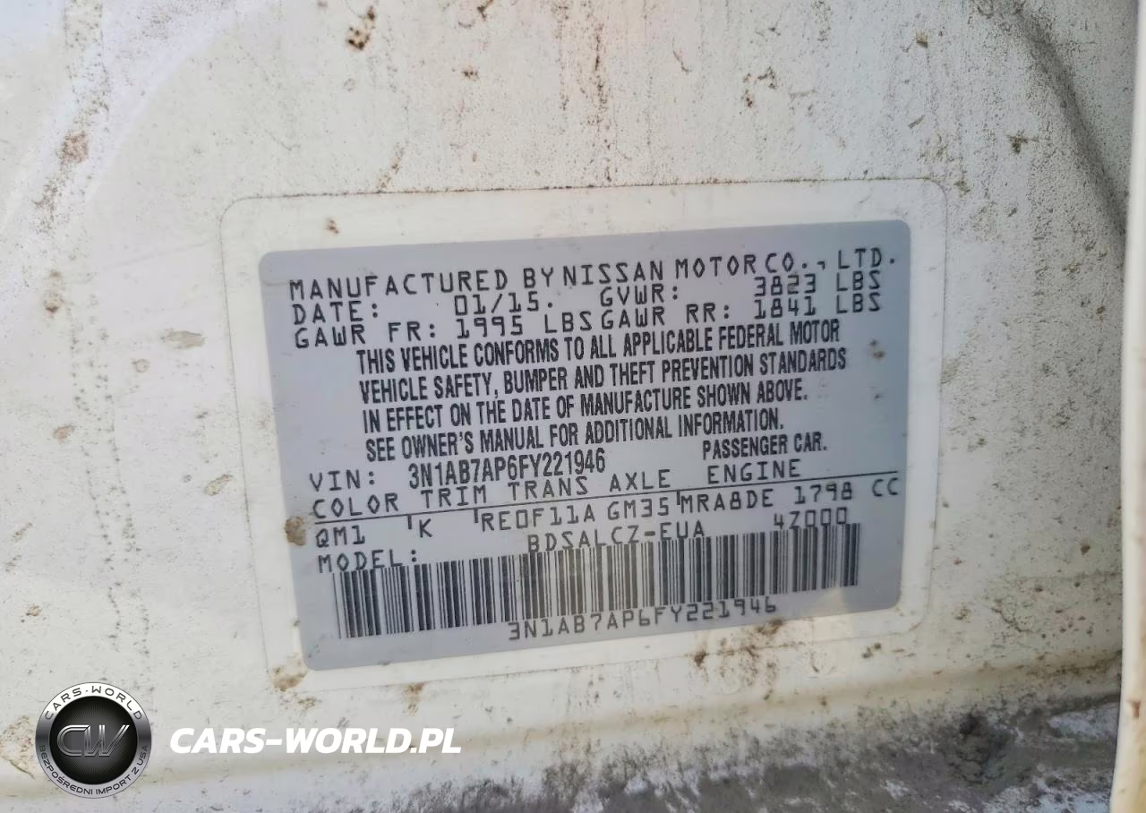 2015 Nissan Sentra S VIN:3N1AB7AP6FY221946 - 12