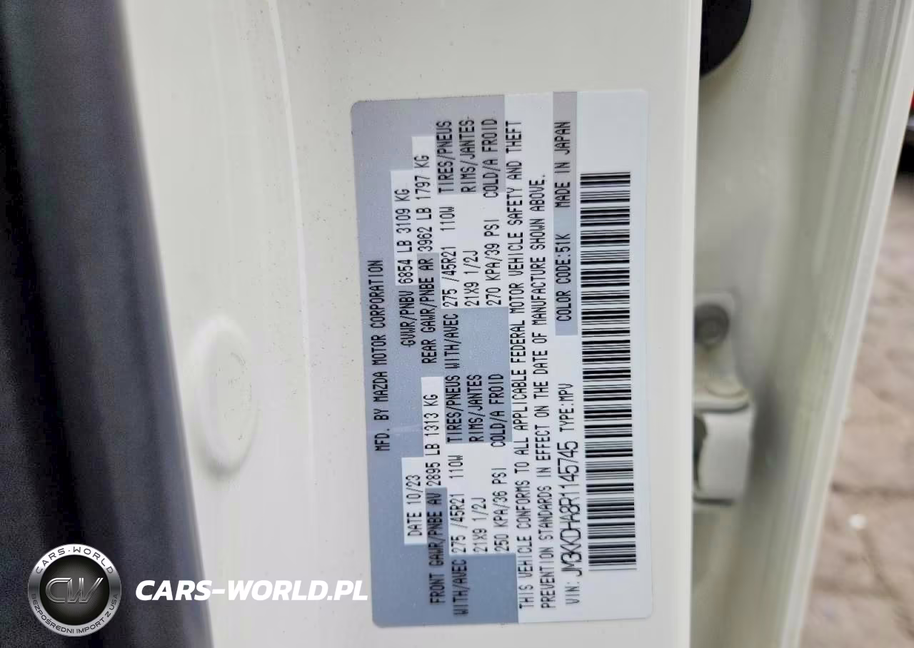 2024 Mazda Cx-90 Premium VIN:JM3KKDHA8R1145745 - 13