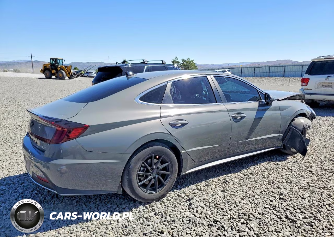2022 Hyundai Sonata Hybrid Blue VIN:KMHL24JJ0NA037326 - 3