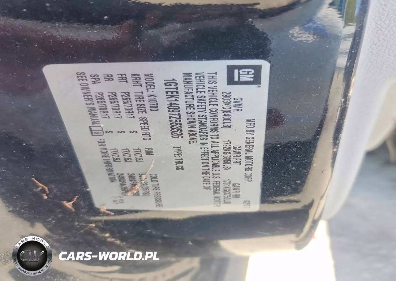 2007 GMC New Sierra K1500 VIN:1GTEK14097Z553526 - 12