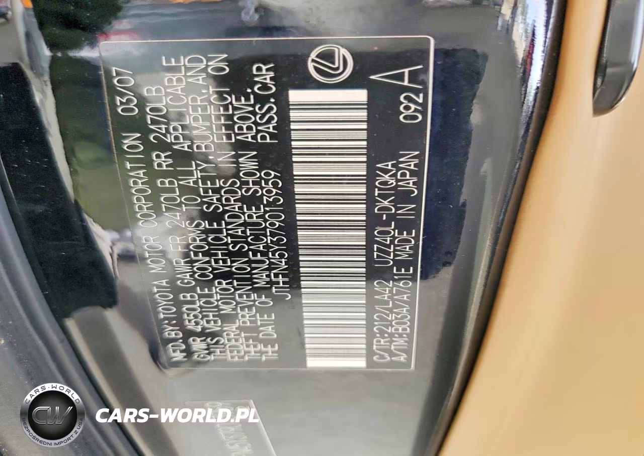 2007 Lexus Sc 430 VIN:JTHFN45Y379013959 - 12