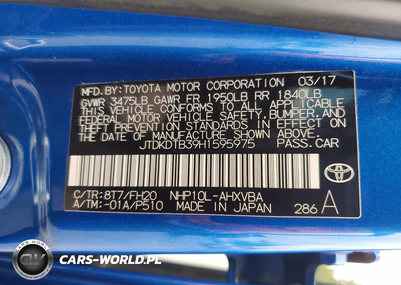 2017 Toyota Prius C One VIN:JTDKDTB39H1595975 - 12