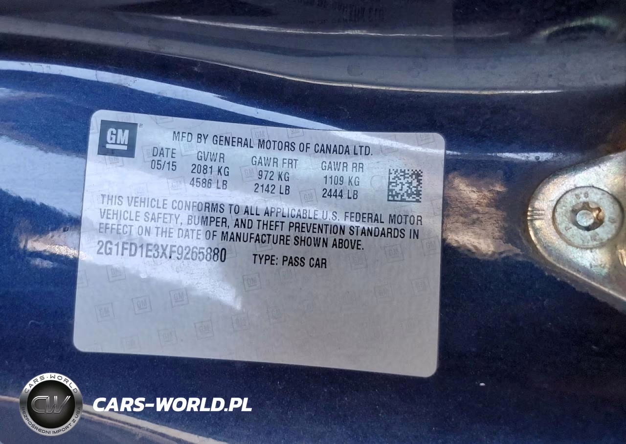 2015 Chevrolet Camaro Lt VIN:2G1FD1E3XF9265880 - 12
