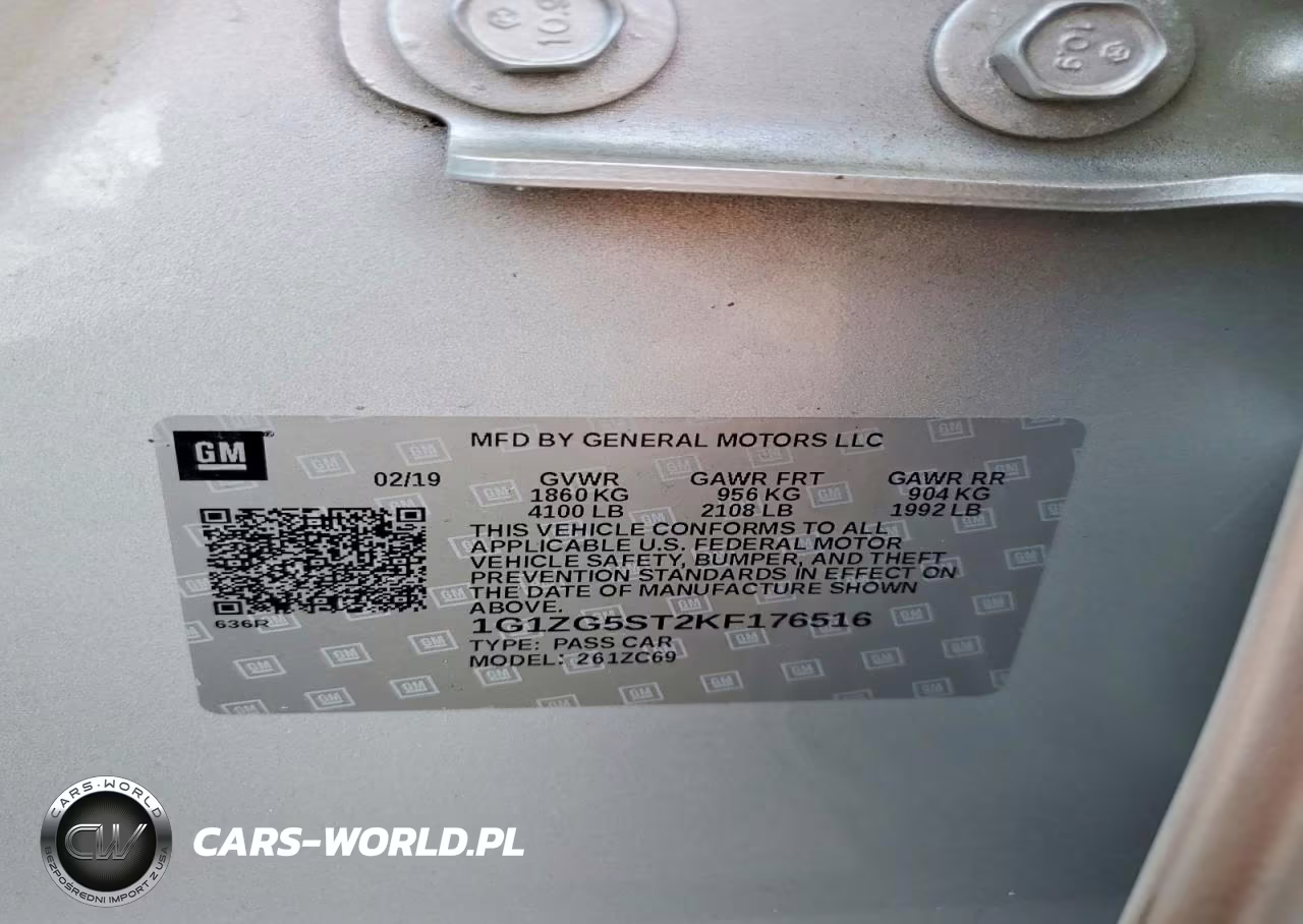 2019 Chevrolet Malibu Rs VIN:1G1ZG5ST2KF176516 - 12