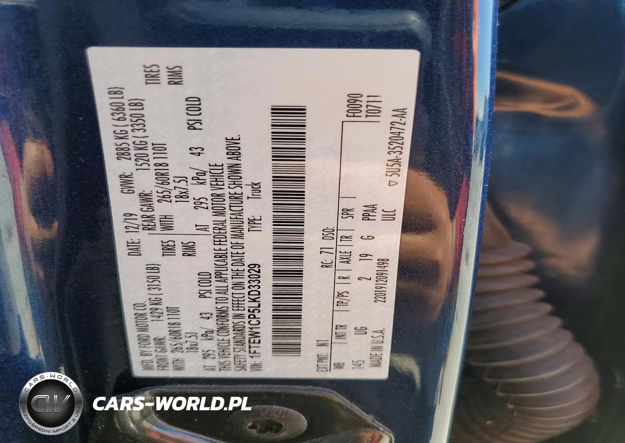 2020 Ford F150 Supercrew VIN:1FTEW1CP5LKD33029 - 12